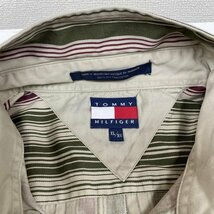 トミーヒルフィガー オールドトミー 半袖 シャツ ブラウス Shirt ストライプ ボタン ロゴ 刺繍 シャツ、ブラウス シャツ、ブラウス XL_画像4