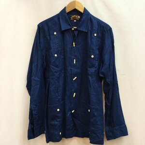 ミスターフリーダム インディゴ リネンシャツ MFSC YUKATAN 4.4oz. INDIGO LINEN MERIDANASHIRT SC28358 L