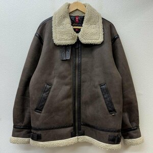 アルファ TA1548-068 B-3 フェイクムートン フライト ボンバー ジャケット、上着 ジャケット、上着 XL 茶 / ブラウン