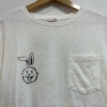 ジェイダ GYDA SMILE BUNNYポケットTシャツ 半袖 プリント ロゴ FREE Tシャツ Tシャツ FREE 白 / ホワイト X 黒 / ブラック プリント_画像3