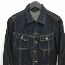 リー 1411 RIDERS JACKET ビンテージ復刻 三角タグ デニムジャケット ジャケット、上着 ジャケット、上着 34 インディゴ / インディゴ_画像2