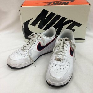 ナイキ WMNS AIR FORCE 1 '07 エアフォースワン FJ0710-100 スニーカー 26.5cm 白 / ホワイト X 紺 / ネイビー