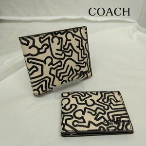 コーチ Keith Haring パスケース 二つ折り 財布 F87100 財布 財布 - 白 / ホワイト X 黒 / ブラック