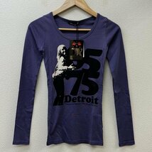 ヒステリックグラマー 2CL-2800 6575 Detroit ロゴ ロンT Tシャツ Tシャツ FREE 紫 / パープル_画像1