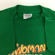 ヘインズ 80's USA製 半袖Tシャツ ラメロゴプリント ヴィンテージ TEE Tシャツ Tシャツ M 緑 / グリーン ロゴ、文字_画像10