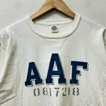 トイズマッコイ US AAF フェルトロゴ ステンシル プリント 前V クルーネック Tシャツ Tシャツ M_画像2