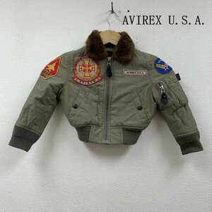  Avirex Kids child clothes B-15D collar boa flight jacket design back te Caro go military 100cm khaki / khaki 