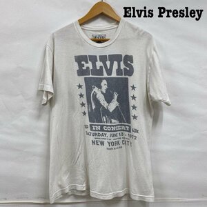 古着 エルヴィス・プレスリー ELVIS PRESLEY バンドTシャツ ?2020 L Tシャツ Tシャツ L 白 / ホワイト ロゴ、文字 X プリント