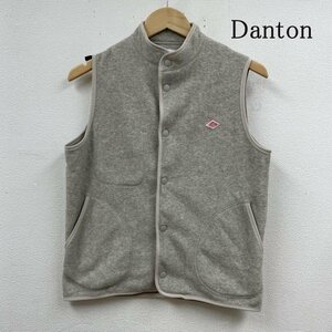 ダントン FLEECE VEST ハイネック フリース ベスト JD-8993 20A-MR-001 ベスト 36 ナチュラル / ナチュラル ロゴ、文字 X 刺繍