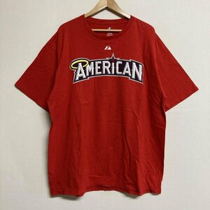 ＵＳフルギ Majestic ALL STAR GAME 2010 両面プリント 半袖 クルーネックTシャツ Tシャツ Tシャツ XL 赤 / レッド