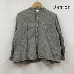 ダントン 長袖 シャツ ブラウス Shirt ロングスリーブ 胸ポケット ボタン ロゴ 刺繍 ワンポイント シャツ、ブラウス シャツ、ブラウス