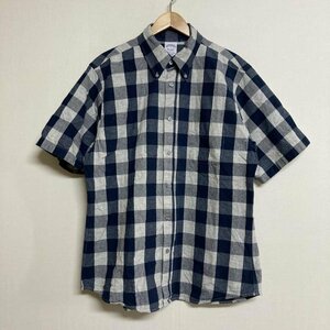 ブルックス ブラザーズ BROOKS BROTHERS REGENT FIT コットンリネン ブロックチェック 半袖 ボタンダウンシャツ 100187841 L チェック