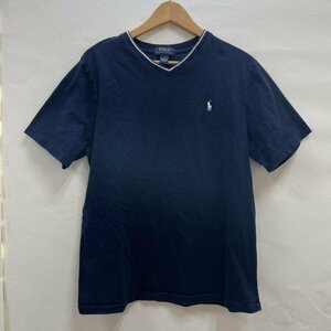 ラルフローレン POLO RALPH LAUREN 半袖 Tシャツ Vネック リブライン ワンポイント 刺繍ロゴ NVY XL 18-20 Tシャツ Tシャツ XL