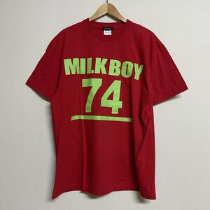  Milkboy MILKBOY Logo принт Short рукав вырез лодочкой футболка 20212211 футболка футболка надпись нет красный / красный 