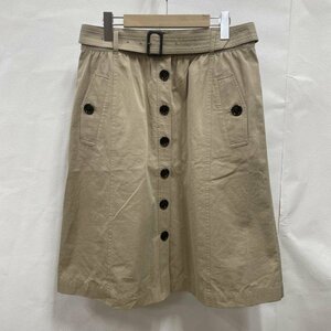  Burberry BURBERRY LONDON knee height LAP skirt belt attaching Burberry check noba check B2S34-527-51 BEG 44 44 check 