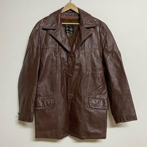 ヴィンテージ The Leather Shop ライナー付き Genuine Leather クルミボタン レザージャケット ジャケット、上着 ジャケット、上着 42