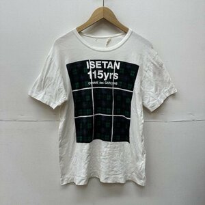 コムデギャルソン 伊勢丹 ISETAN 115周年記念 タータンチェック プリント Tシャツ Tシャツ Tシャツ M 白 / ホワイト