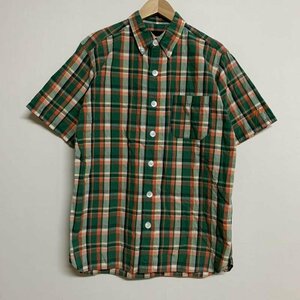 efei tea FAT KENNY F31610-SH11-AB short sleeves check pattern cotton button down shirt shirt, blouse shirt, blouse FREE