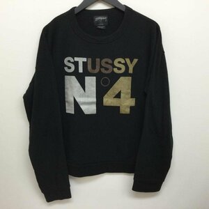  Stussy No4 Logo принт s влажный футболка футболка футболка L чёрный / черный Logo, знак 
