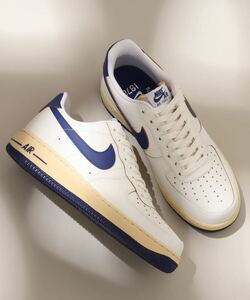 29cm US12 NIKE WMNS AIR FORCE 1 '07 LOW Deep Royal Blue エアフォース ロー ロイヤル ブルー Muslin モスリン white 紺 青 fq8103-133