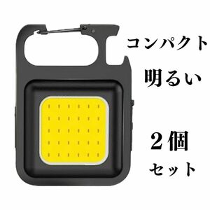 COBライト　2個　ランタン　キャンプ　アウトドア　釣り　散歩　明るい　小さい　LED ライト　USB-C 充電　長持ち cob