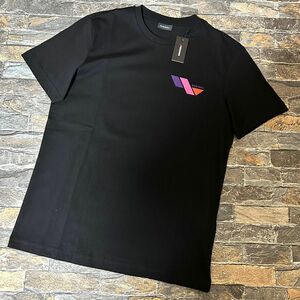 【新品】DIESEL ディーゼル／クルーネック ワンポイントロゴ コットンTシャツ カットソー Sサイズ 半袖
