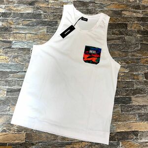 【新品】DIESEL ディーゼル／胸ポケット タンクトップ ノースリーブTシャツ Mサイズ