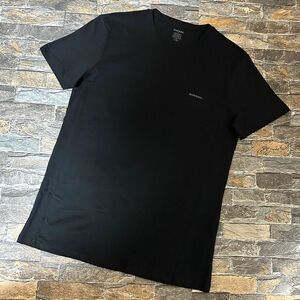 【未使用品】DIESEL ディーゼル／クルーネック ストレッチ Tシャツ カットソー Lサイズ 半袖