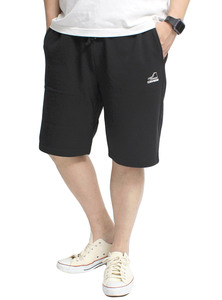 【新品】 3L ブラック コンバース CONVERSE ショートパンツ メンズ 大きいサイズ ロゴ 刺繍 スウェット 裏毛 ショーツ ハーフパンツ