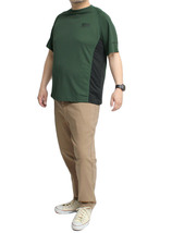 【新品】 5L カーキ DISCUS ディスカス 半袖 Tシャツ メンズ 大きいサイズ ドライ 吸汗速乾 UVカット ロゴ プリント クルーネック カットソ_画像2