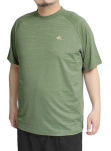【新品】 5L カーキ LOGOS PARK(ロゴス パーク) 半袖 Tシャツ メンズ 大きいサイズ ロゴ プリント ドライ メッシュ 吸汗速乾 ラグラン カッ