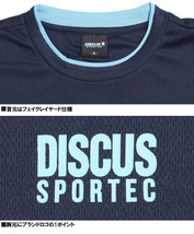 【新品】 4L ネイビー×ブルー DISCUS ディスカス 半袖 Tシャツ メンズ 大きいサイズ ロゴ プリント ドライ メッシュ 吸汗速乾 カットソー_画像7