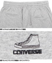 【新品】 5L ネイビー コンバース CONVERSE ショートパンツ メンズ 大きいサイズ ロゴ 刺繍 スウェット 裏毛 ショーツ ハーフパンツ_画像7