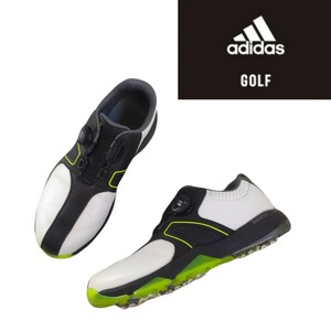 極美品 履き心地抜群 最高級 adidas GOLF ボアダイヤル ゴルフシューズ ゴルフスパイク メンズ 26.5cm アディダス ゴルフウェア 2405200