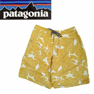 着用少 極美 名作 patagonia ボタニカル総柄 水陸両用 スイムショーツ バギーショーツ ハーフパンツ メンズW31 パタゴニア アロハ 2405287