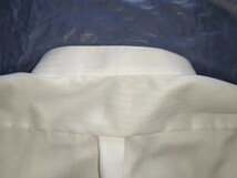 Ｌ寸・新品／日本製・スタンドカラーシャツ■オフホワイト色ドビー・形態安定_画像6