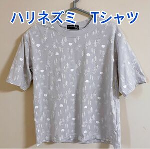 ハリネズミ　模様　Tシャツ　北欧風　M レディース