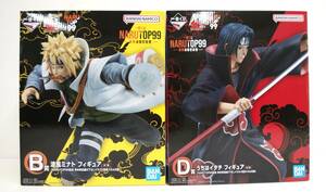 28Mdd【未開封】一番くじ ナルト NARUTOP99 -豪華絢爛忍絵巻- B賞 波風ミナト / D賞 うちはイタチ セットフィギュア　BANDAI