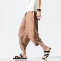 大人気 夏 メンズ パンツ ズボン ハーフパンツ ボトムス 七分丈 ワイドパンツ　ゆったりパンツ　涼しいズボン　お色選択可_画像8