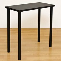 カウンターテーブル アウトレット価格 テーブル ハイテーブル 90cm カフェテーブル バーテーブル シンプル 安い 激安 ブラック色_画像1