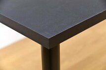 カウンターテーブル アウトレット価格 テーブル ハイテーブル 90cm カフェテーブル バーテーブル シンプル 安い 激安 ブラック色_画像3