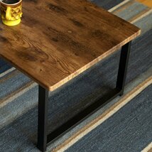 新品 送料無料 センターテーブル ローテーブル アンティーク 木製 長方形 90cm幅 テーブル リビングテーブル ブラウン色_画像7