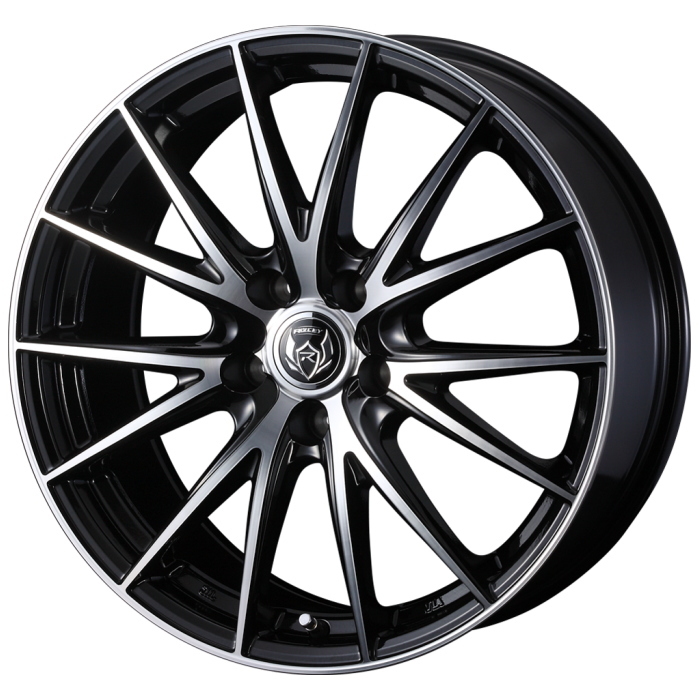 TOYO PROXES R1R 225/45R17 RIZLEY VS ブラックポリッシュ 17インチ 7J+53 5H-100 4本セット