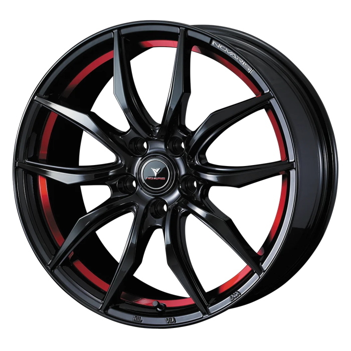 TOYO OPEN COUNTRY AT3 WL 215/60R17 NOVARIS ROHGUE VF ピアノブラック/レッドライン 17インチ 6.5J+52 5H-114.3 4本セット
