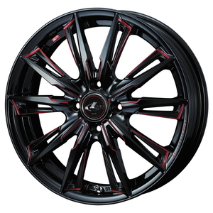 TOYO PROXES R1R 235/45R17 LEONIS GX BK/SC RED 17インチ 6.5J+42 4H-100 4本セット