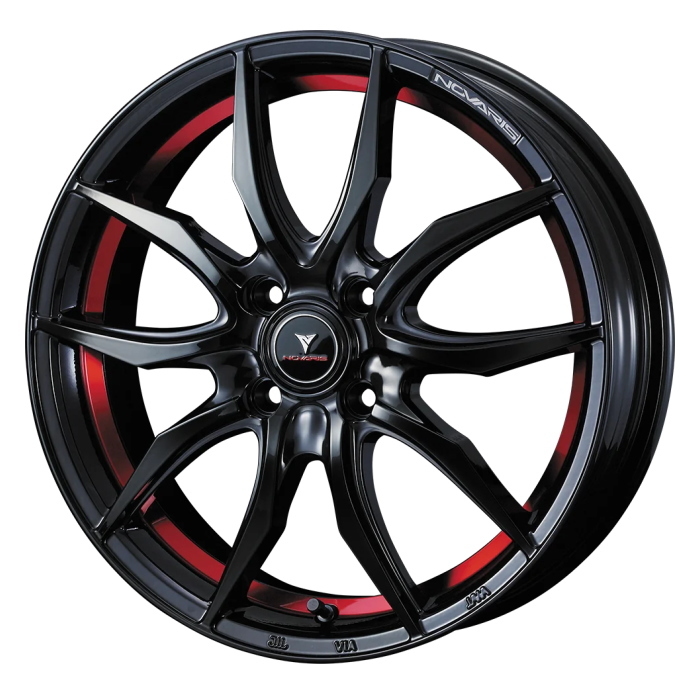 TOYO NANOENERGY 3Plus 215/40R17 NOVARIS ROHGUE VF ピアノブラック/レッドライン 17インチ 6.5J+42 4H-100 4本セット