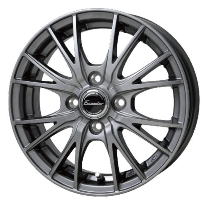 YOKOHAMA GEOLANDAR X-AT 145R14C 85/83Q Exceeder E05 ダークシルバー 14インチ 5J+38 4H-100 4本セット
