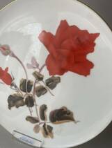 Noritake 絵皿 「薔薇紋様」井上武サイン入り　1950”頃　ビンティージプレート　飾り皿　_画像5