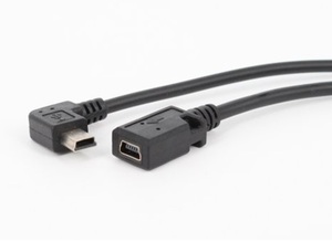 Mini USB Type-B удлинение кабель левый правый есть стоимость доставки 84 иен ( ширина .. боковой 90 раз прямой угол L знак изменение Mini USB код зарядка сообщение ).(4)