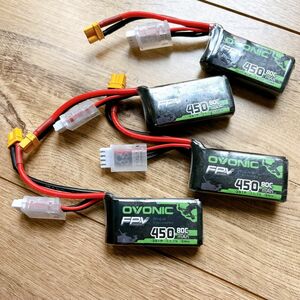 リポ バッテリー 80C 450mAh 11.1V リポ バッテリー RC FPV レーシング ドローン クアッドコプター用